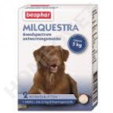 Beaphar Milquestra ontwormingsmiddel hond 5 tot 50 kg - 2 Tabl